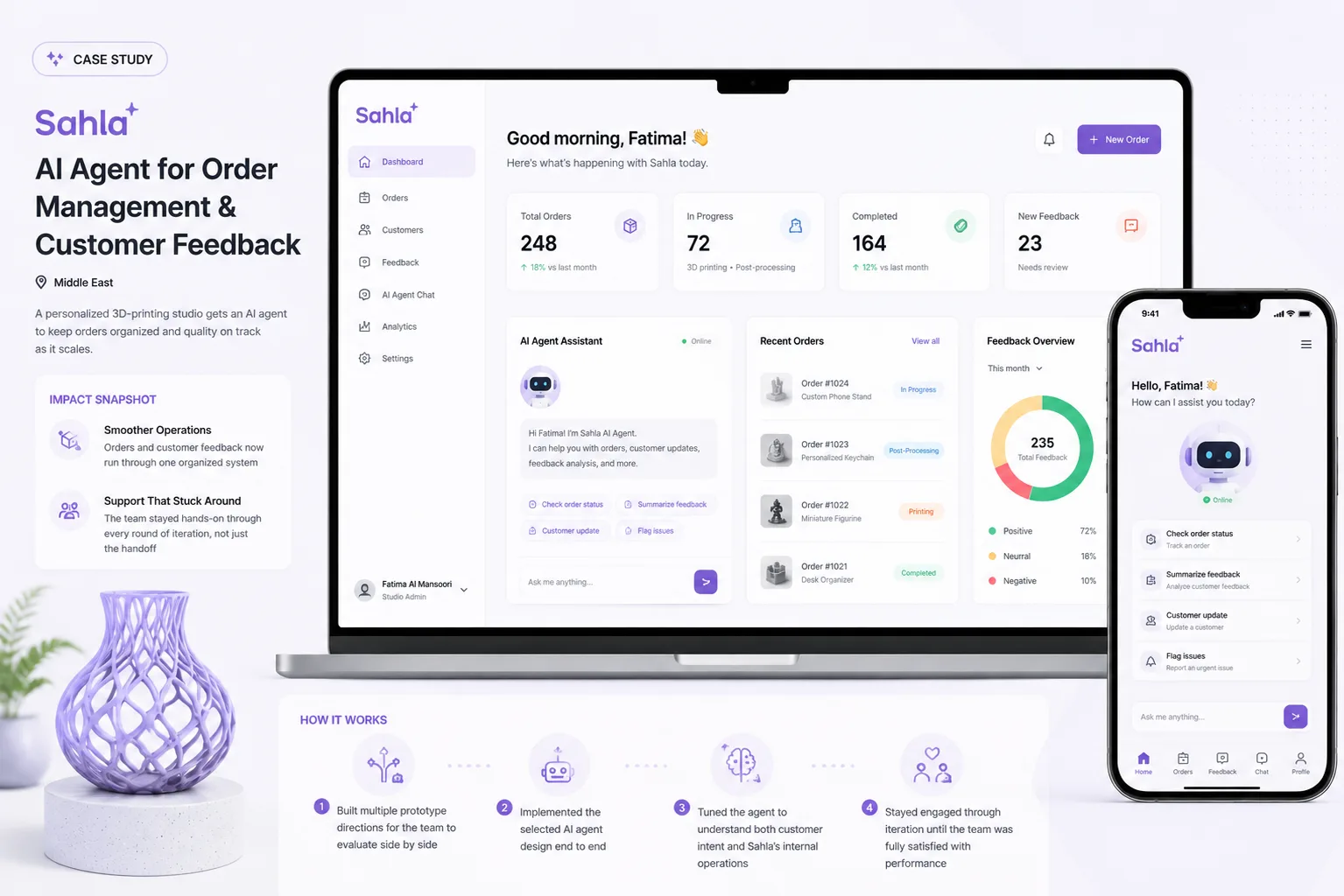 Sahla — AI Agent for Order Management & Customer Feedback