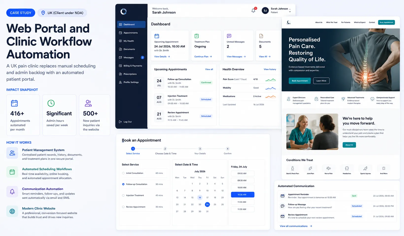 Cover image for Web portal and Clinic workflow automation